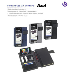 CARPETA CONGRESO CARCHIVO DIN A-5 TELA VENTURE AZUL 23015009