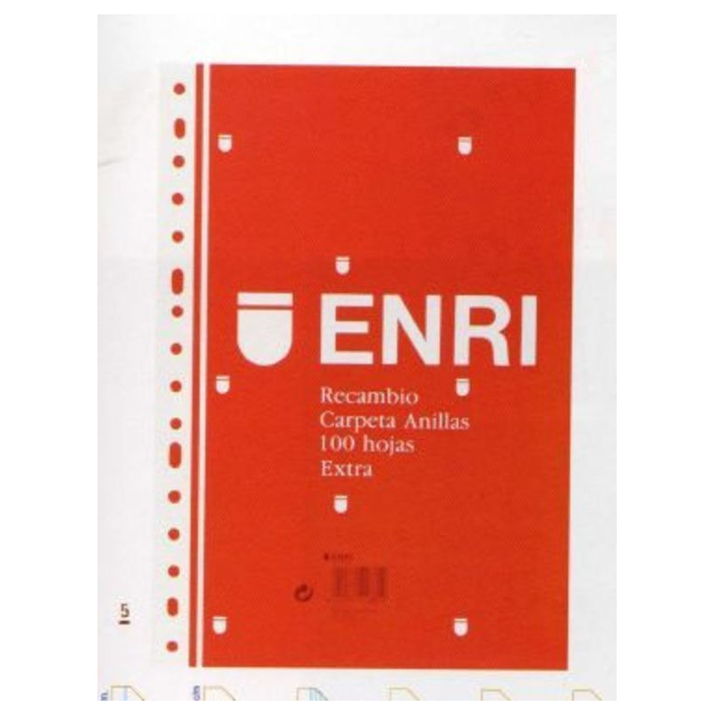 RECAMBIO FOLIO 100H 16 TALADROS ENRI PAUTA