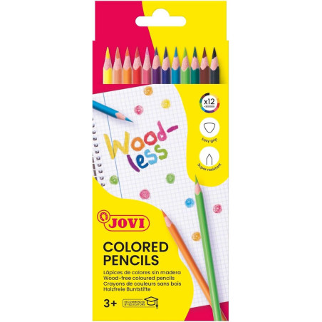 LAPIZ JOVI WOODLESS 12 COLORES 734/12