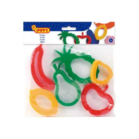 JUEGO JOVI PLASTILINA MOLDES FRUTAS BLISTER 6U REF 7F UNIDAD