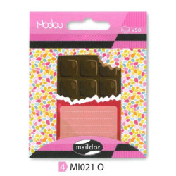 BLOC NOTAS ADHESIVO MAILDOR MODOU 50H CHOCOLATE MI021O