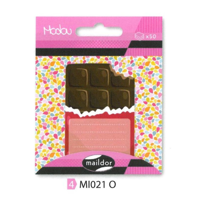 BLOC NOTAS ADHESIVO MAILDOR MODOU 50H CHOCOLATE MI021O