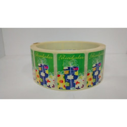 ETIQUETAS FELICIDADES REGAL PAQUETES REGALOS 500U. 11005 ^