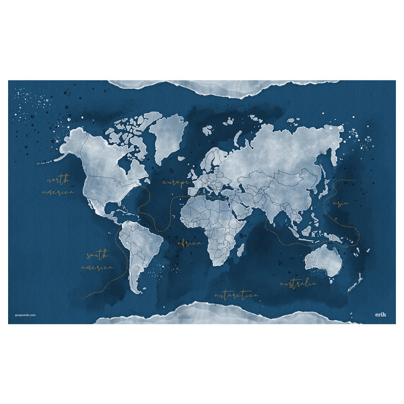 VADE ERIK DECORADO MAPA MUNDI ACUARELA 35*50 TSEH378