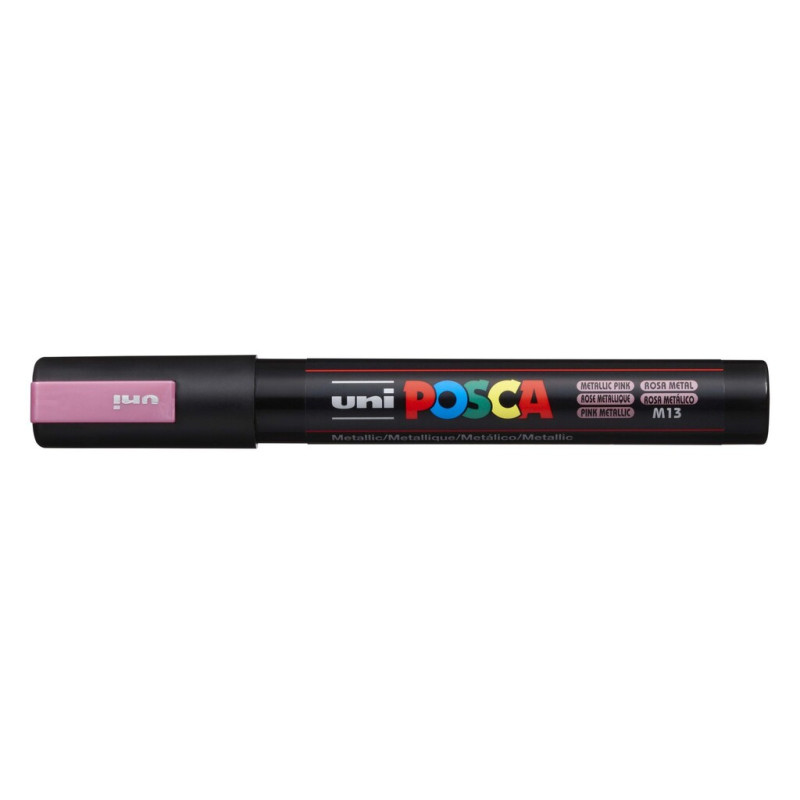 MARCADOR UNI-BALL POSCA PC-5M PUNTA REDONDA 1,8-2,5MM ROSA METALICO -M13-