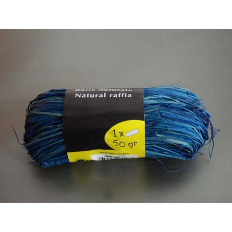 CINTA RAFIA NATURAL MAILDOR MADEJA 50G COLOR AZUL 196013 0071