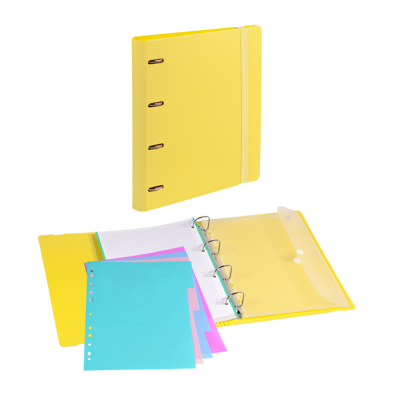 CARPEBLOC DEC RINGBOOK 4A A4 C/RECAMBIO CARCHIVO SOFT PASTEL POLYFOAM AMARILLO 12467420