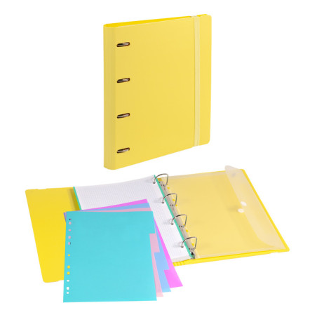 CARPEBLOC DEC RINGBOOK 4A A4 C/RECAMBIO CARCHIVO SOFT PASTEL POLYFOAM AMARILLO 12467420