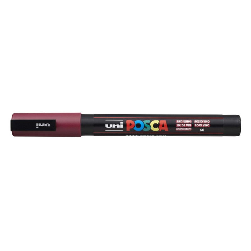 MARCADOR UNI-BALL POSCA PC-3M PUNTA REDONDA 0,9-1,3MM ROJO VINO -60-