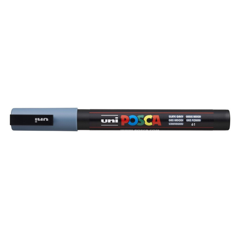 MARCADOR UNI-BALL POSCA PC-3M PUNTA REDONDA 0,9-1,3MM GRIS PIZARRA -61-
