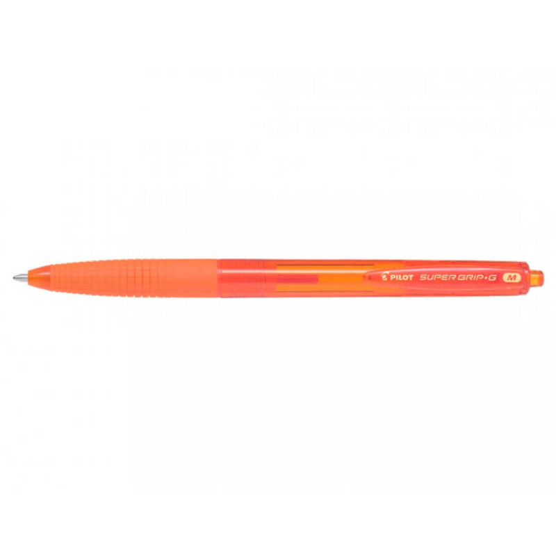 BOLIGRAFO PILOT SUPER G ECO CLIP NARANJA C/12U