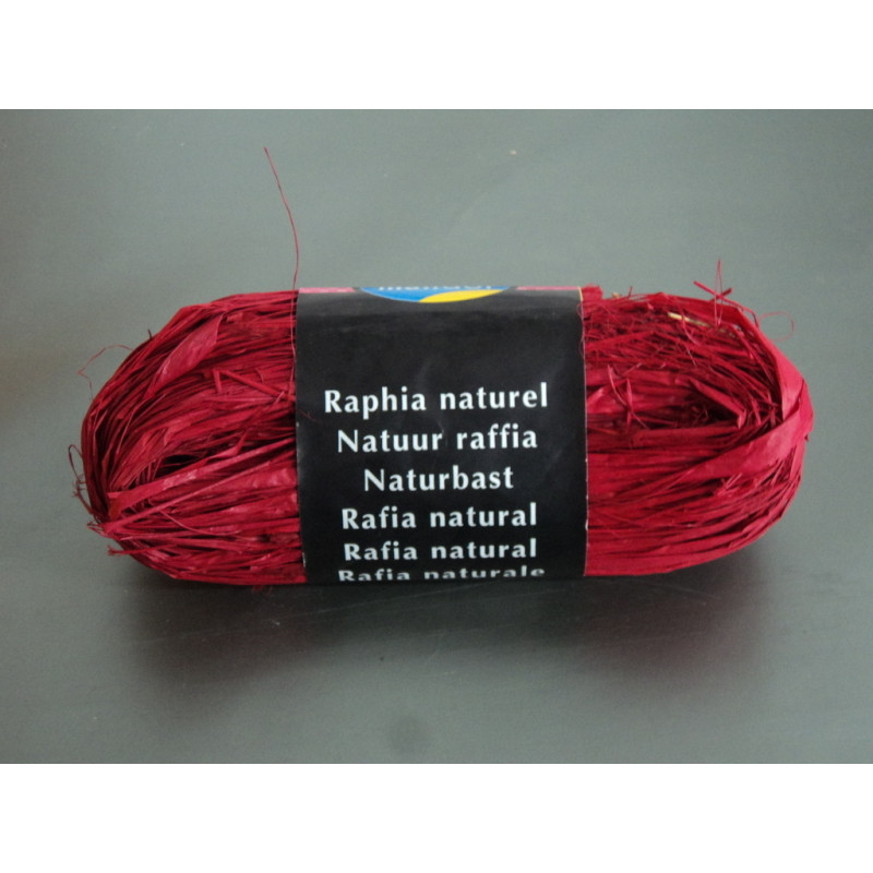 CINTA RAFIA NATURAL MAILDOR MADEJA 50G COLOR ROJO 196006 0071