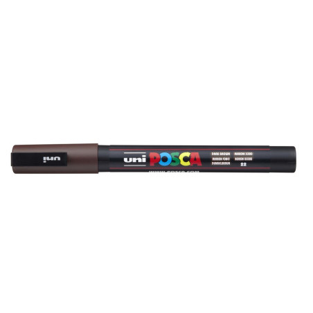 MARCADOR UNI-BALL POSCA PC-3M PUNTA REDONDA 0,9-1,3MM MARRON OSCURO -22-