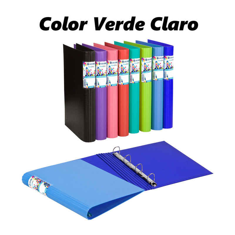 CARPETA 4A 40 A4 LISA VACIA CARCHIVO STYLE POLYFOAM VERDE CLARO 12401421