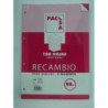 RECAMBIO PACSA A-4 90GR 100H 4 TALADROS MILIMETRADO MARGEN 21274