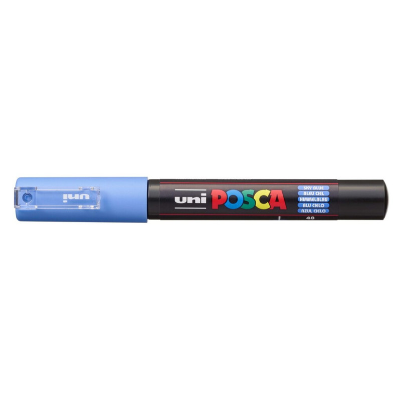 MARCADOR UNI-BALL POSCA PC-1M. PUNTA FINA 0,7MM AZUL CIELO -48-