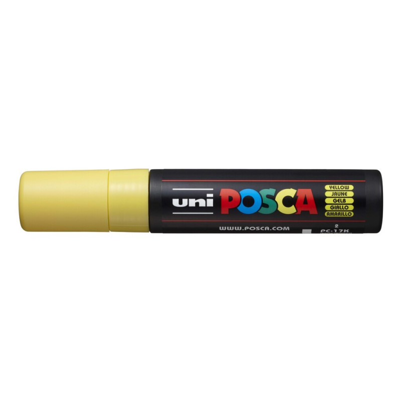 MARCADOR UNI-BALL POSCA PC-17K BISEL EXTRA GRUESO 15MM AMARILLO -2-