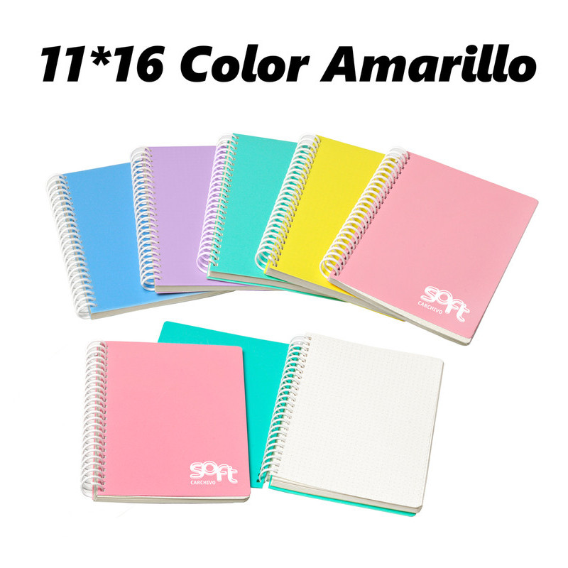 LIBRETA 11*16 PP CARCHIVO PUNTEADO 80H 90G AMARILLO 64605120