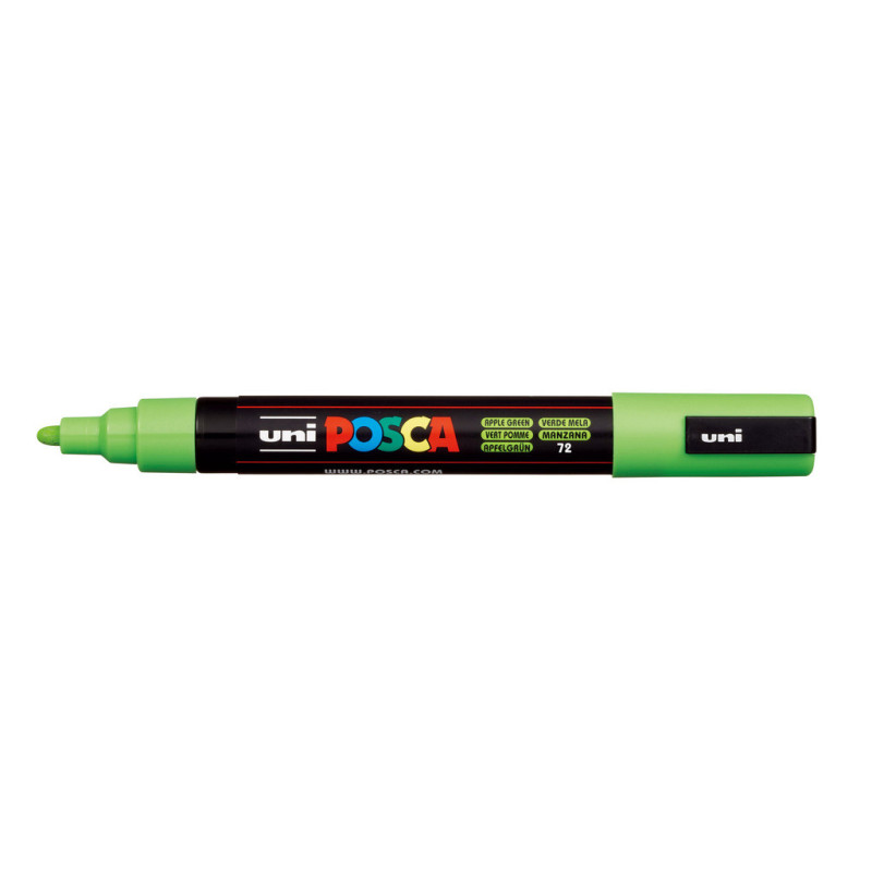 MARCADOR UNI-BALL POSCA PC-5M PUNTA REDONDA 1,8-2,5MM VERDE MANZANA -72-