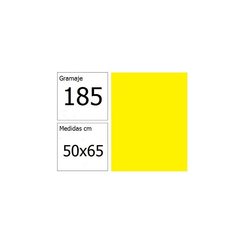 CARTULINA IRIS 50X65 185G AM.LIMON 25H.