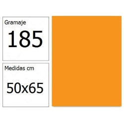CARTULINA IRIS 50X65 185G NARANJA 25H.