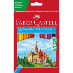 LAPIZ FABER-CASTELL COLOR ESCOLAR 36 COLORES CAJA CARTON 120136