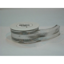 CINTA REGALO SEDA CARAT PLATA 40MM 20M 4417 ^