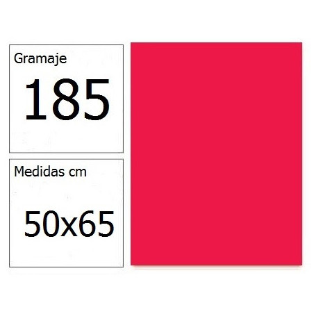CARTULINA IRIS 50X65 185G TOMATE 25H.