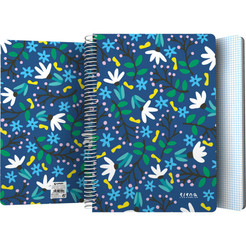 EC4.PP. CUADERNO FOLIO TAPA PP 4X4MM BLUE GARDEN FOLIO GRAFOPLAS24 16502491 (MIN 1U)