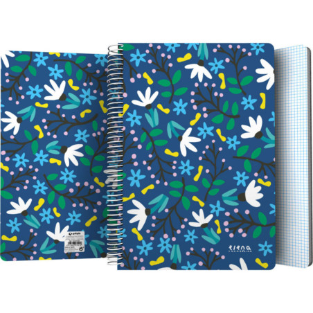 EC4.PP. CUADERNO FOLIO TAPA PP 4X4MM BLUE GARDEN FOLIO GRAFOPLAS24 16502491 (MIN 1U)