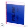 CUADERNO EUROPEAN MILAN A4 PAPEL CUADRO 5*5 80HOJAS DE 95G NATA 624 AZUL 57043E80B