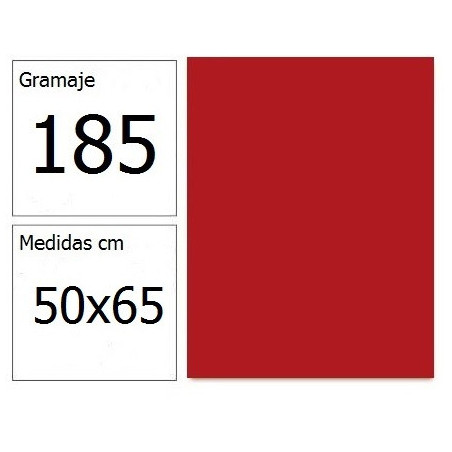 CARTULINA IRIS 50X65 185G GRANATE 25H.