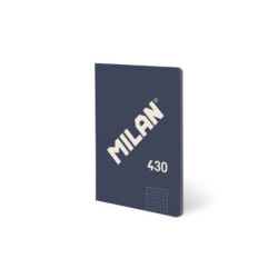 LIBRETA A5 MILAN ENCOLADA 48H CUADRO 5*5 95G 430 SINCE 1918 AZUL 57253G48B UNIDAD