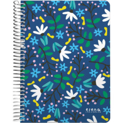 EC4.PP. CUADERNO CUARTO TAPA PP 4X4MM BLUE GARDEN 1/4 GRAFOPLAS24 16512491 (MIN 1U)