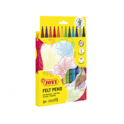 ROTULADOR JOVI FINO 12 COLORES 1912 CAJA CARTON UNIDAD