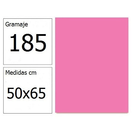 CARTULINA IRIS 50X65 185G ROSA PALIDO 25H.