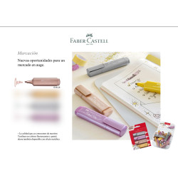 MARCD.FLUOR FABER-CASTELL TEXTLINER 1546 METAL ORO ROSA 26 C/10U 154626