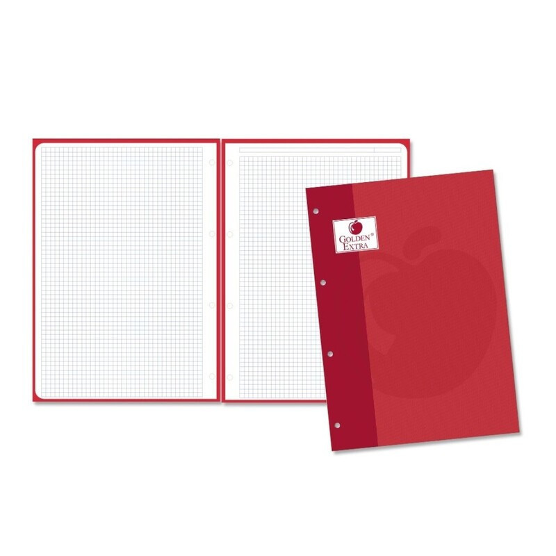 RECAMBIO GOLDEN SCHOOL EUROPEAN A-4  80H 5*5 ROJO POESSA 323831