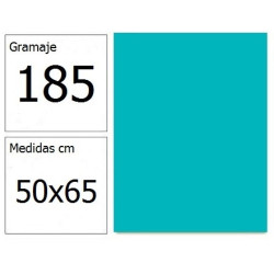 CARTULINA IRIS 50X65 185G AZ.TURQUESA 25H.