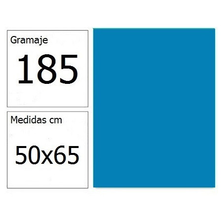 CARTULINA IRIS 50X65 185G AZ.MAR 25H.