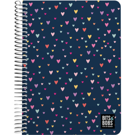 CUADERNO CUARTO TAPA PP B&B HEARTS 1/4 16512222 GRAFOPLAS25 1U