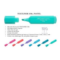 MARCD.FLUOR FABER-CASTELL TEXTLINER 1546 PASTEL TURQUESA 58 C/10U