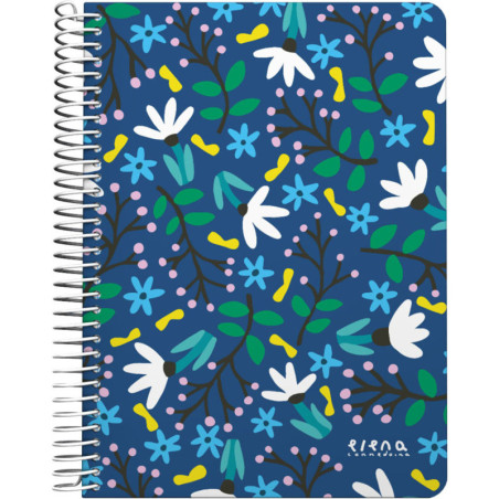 EC4.PP. CUADERNO CUARTO TAPA PP 4X4MM BLUE GARDEN 1/4 GRAFOPLAS24 16512491 (MIN 1U)