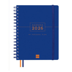 AGENDA ESCOLAR FINOCAM25 16M TEMPUS 1/4 SVV 25-26 AZUL+ 4º - 155X217 MM 626600426