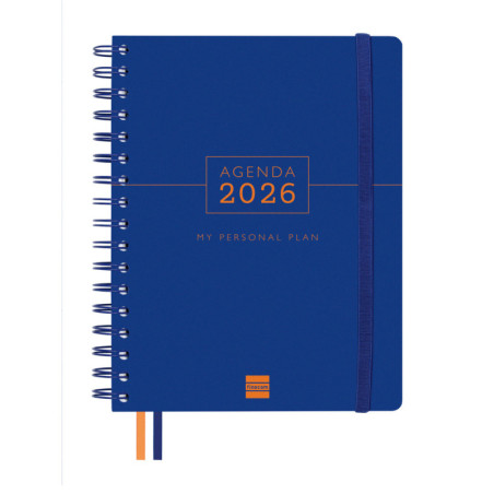 AGENDA ESCOLAR FINOCAM25 16M TEMPUS 1/4 SVV 25-26 AZUL+ 4º - 155X217 MM 626600426