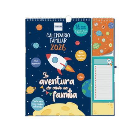 AGENDA ESCOLAR FINOCAM25 16M CAL.PLUS 25-26 FAMILIAR+ PLUS - 215X325 MM 540220126