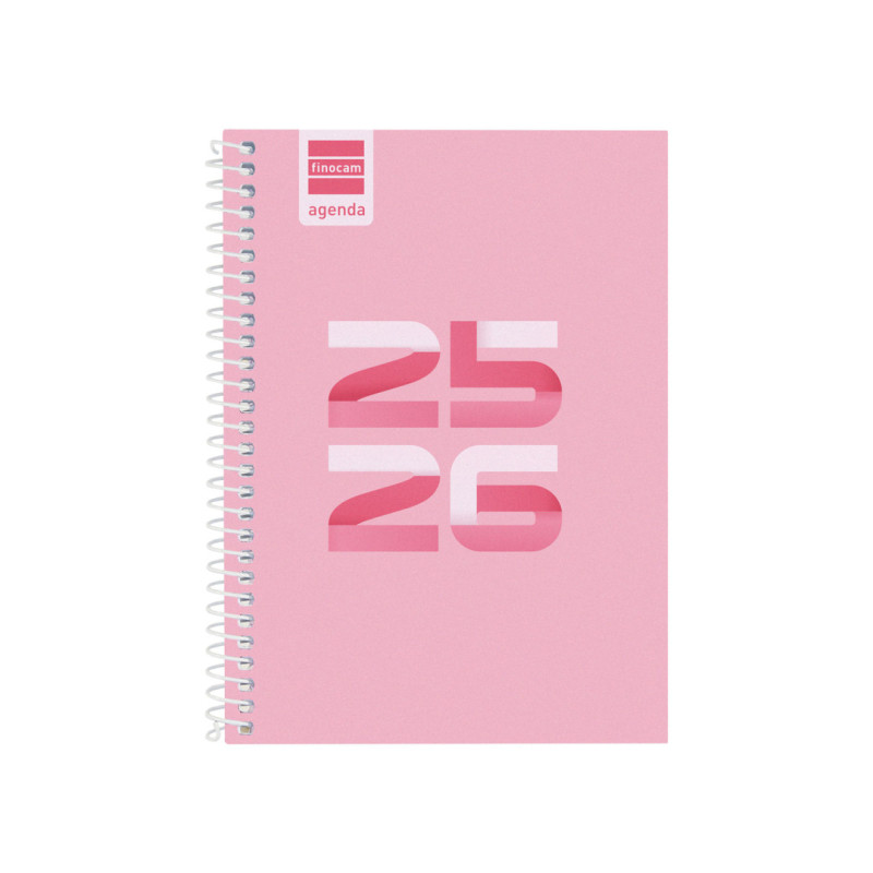 AGENDA ESCOLAR FINOCAM25 COOL 1/8 SVH 25-26 ROSA+ 8º - 120X164 MM 645000426
