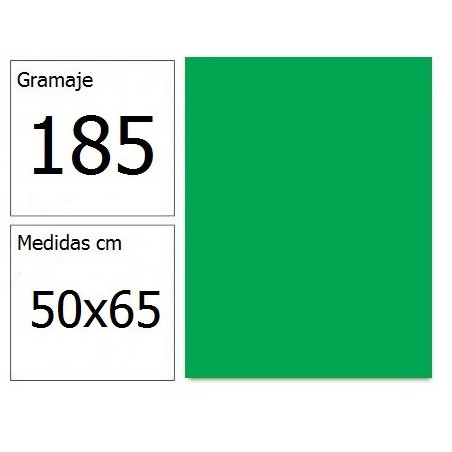 CARTULINA IRIS 50X65 185G VD.MANZANA 25H.