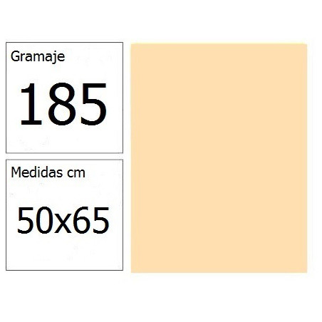 CARTULINA IRIS 50X65 185G CREMA 25H.