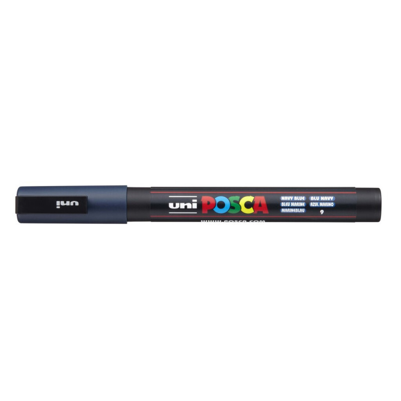 MARCADOR UNI-BALL POSCA PC-3M PUNTA REDONDA 0,9-1,3MM AZUL MARINO -9-